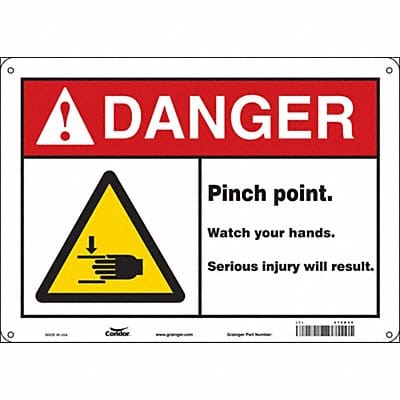Safety Sign 10 in x 14 in Aluminum