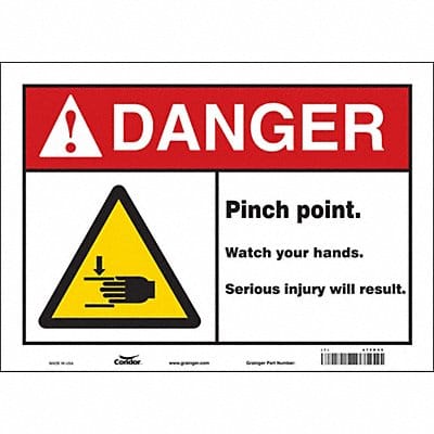 Safety Sign 10 inx14 in Vinyl
