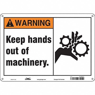 Safety Sign 10 in x 14 in Polyethylene