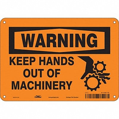 Safety Sign 7 in x 10 in Aluminum