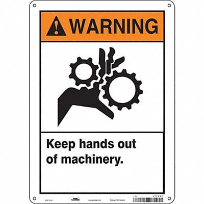 Safety Sign 14 in x 10 in Polyethylene