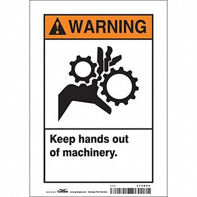 Safety Sign 10 in x 7 in Vinyl