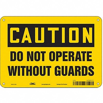 J6948 Safety Sign 7 in x 10 in Aluminum