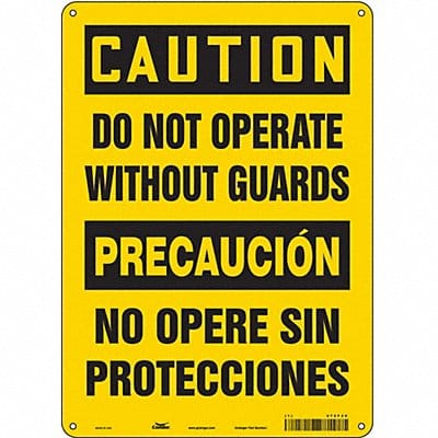 Safety Sign 14 inx10 in Polyethylene