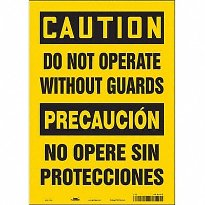 Safety Sign 14 in x 10 in Vinyl
