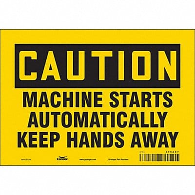 Safety Sign 7 inx10 in Vinyl