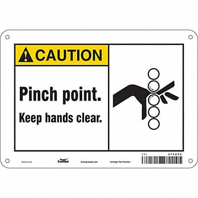 Safety Sign 7 in x 10 in Aluminum
