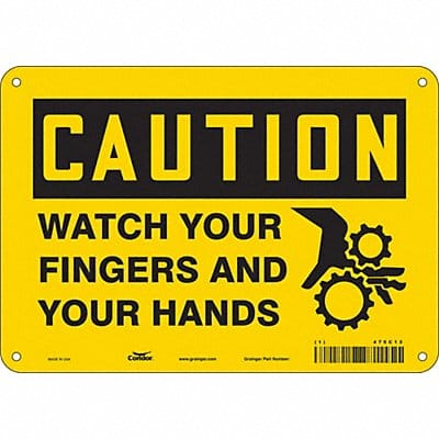 Safety Sign 7 in x 10 in Aluminum