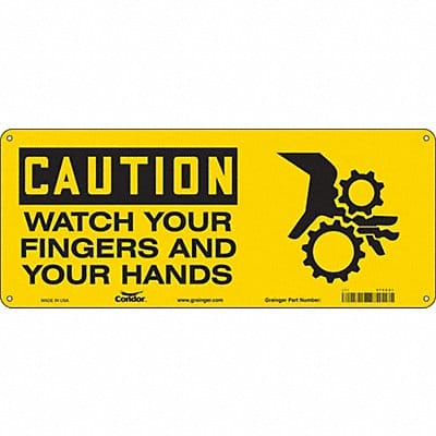 Safety Sign 7 in x 17 in Polyethylene