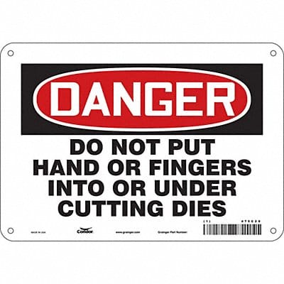 Safety Sign 7 in x 10 in Aluminum