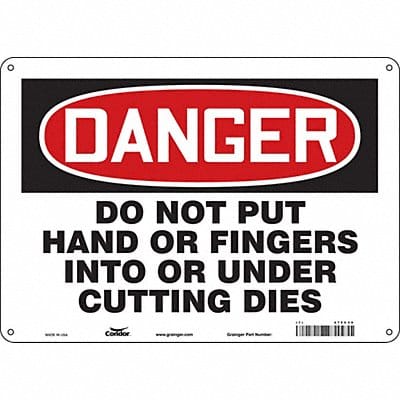 Safety Sign 10 in x 14 in Aluminum