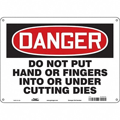 Safety Sign 10 inx14 in Polyethylene