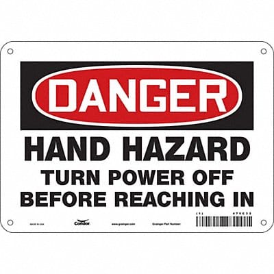 Safety Sign 7 inx10 in Vinyl