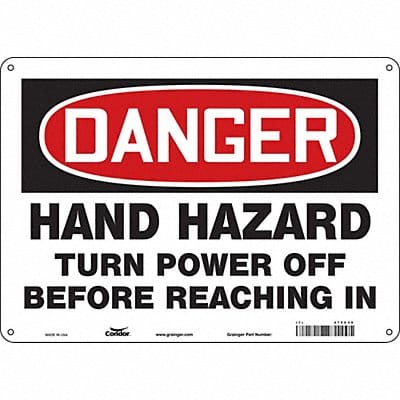 Safety Sign 10 in x 14 in Aluminum