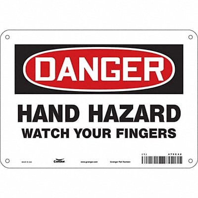 Safety Sign 7 in x 10 in Aluminum