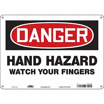 Safety Sign 10 in x 14 in Polyethylene