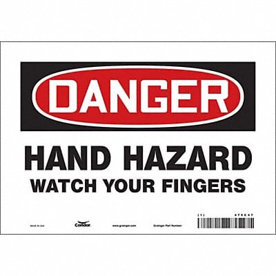 Safety Sign 7 inx10 in Vinyl