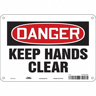 Safety Sign 7 inx10 in Polyethylene