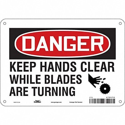 Safety Sign 7 in x 10 in Aluminum