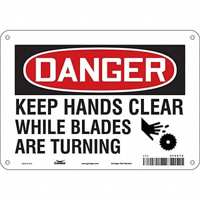 Safety Sign 7 inx10 in Polyethylene