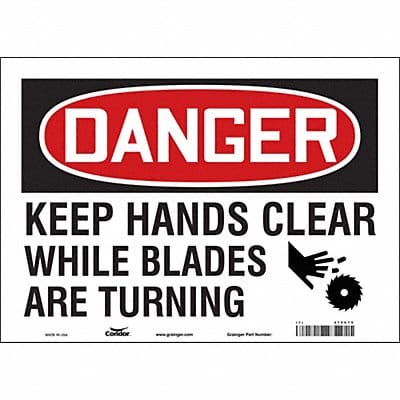 Safety Sign 10 in x 14 in Vinyl