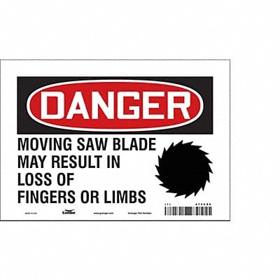 Safety Sign 7 inx10 in Vinyl