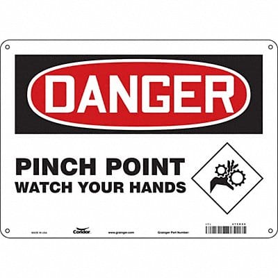 J6942 Safety Sign 10 inx14 in Aluminum