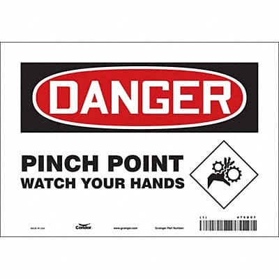 J6942 Safety Sign 7 inx10 in Vinyl