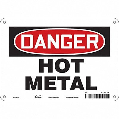 Safety Sign 7 in x 10 in Polyethylene