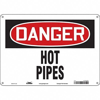 Safety Sign 10 in x 14 in Polyethylene