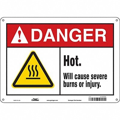 Safety Sign 10 in x 14 in Aluminum