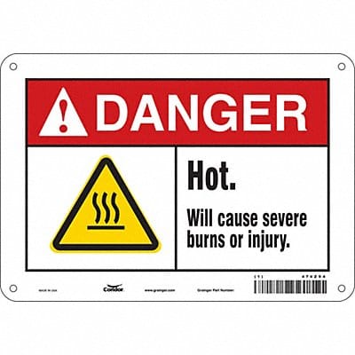 Safety Sign 7 in x 10 in Polyethylene