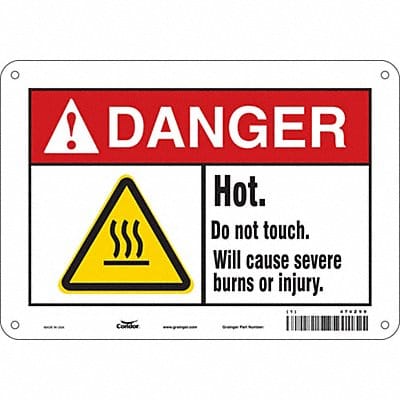 Danger Sign 7 in x 10 in Aluminum