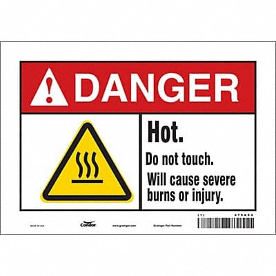 Safety Sign 7 in x 10 in Vinyl