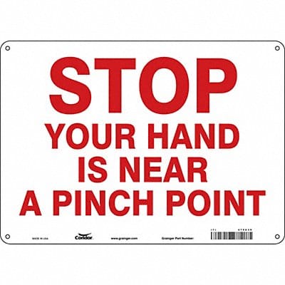 Safety Sign 10 in x 14 in Aluminum