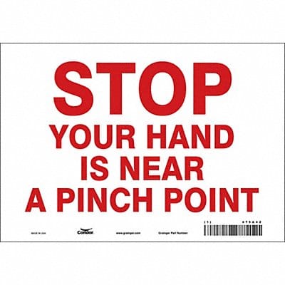 Safety Sign 7 inx10 in Vinyl