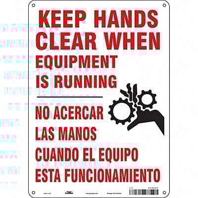 Safety Sign 14 in x 10 in Polyethylene