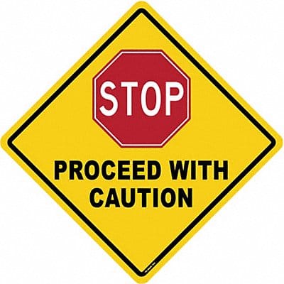 Anti-Slip Floor Sign 17 in x 17 in Vinyl