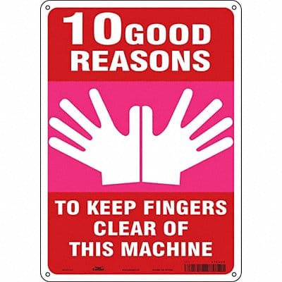 Safety Sign 14 inx10 in Polyethylene