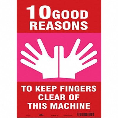 Safety Sign 14 in x 10 in Vinyl