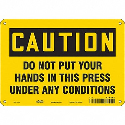Safety Sign 7 inx10 in Polyethylene