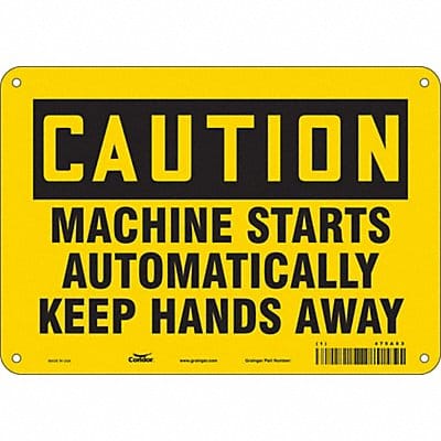 Safety Sign 7 in x 10 in Aluminum