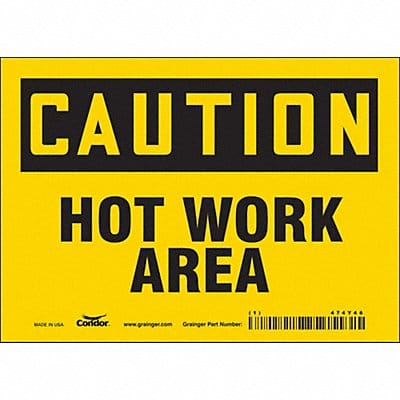 Safety Sign 5 inx7 in Vinyl