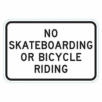 Rflctv No Skateboards Sign 12x18in Alum