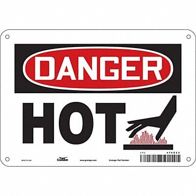 Danger Sign 7 in x 10 in Aluminum