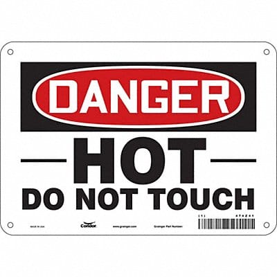 Danger Sign 7 in x 10 in Aluminum