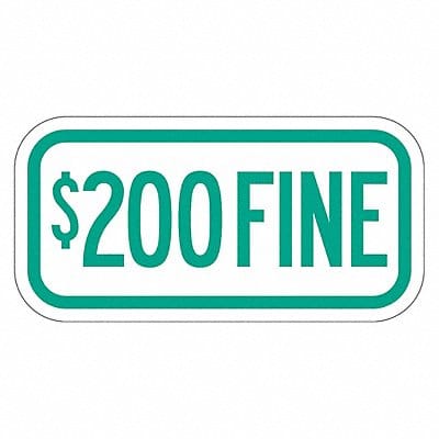 Fine Supplemental Parking Sign 6 x 12