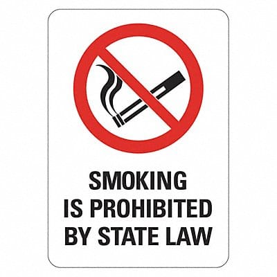 Reflective No Smoking Sign 14x10in Alum
