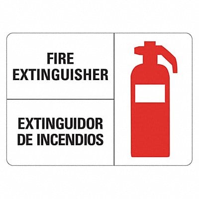 Rflctv Fire Extingsher Sign 14x10in Alum