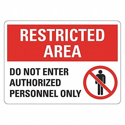 Rflctv Auth Person Area Sign 10x14in Alu